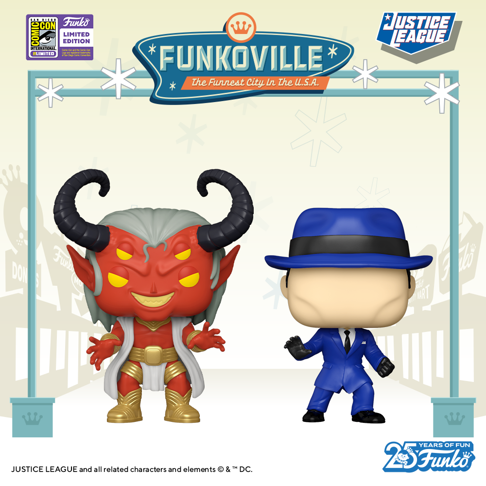 How will you expand your DC Justice League collection with 2023 SDCC exclusives? Great question. Pop! The Question and Pop! Trigon are poised to battle and grapple.